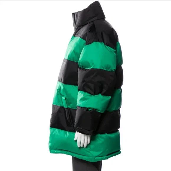 Balenciaga Down Jacket Striped Stripe Puffer Feather Jacket 44